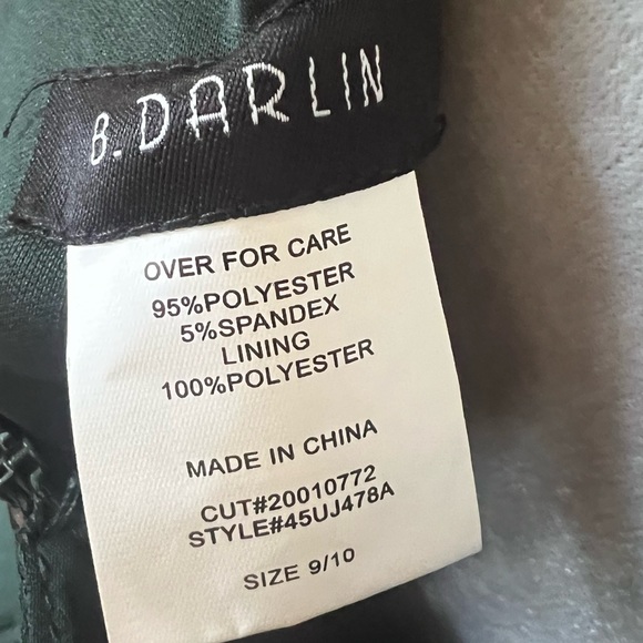 NWT B. Darlin Halter Dress, Hunter Green, Size 9/10 - Picture 6 of 6